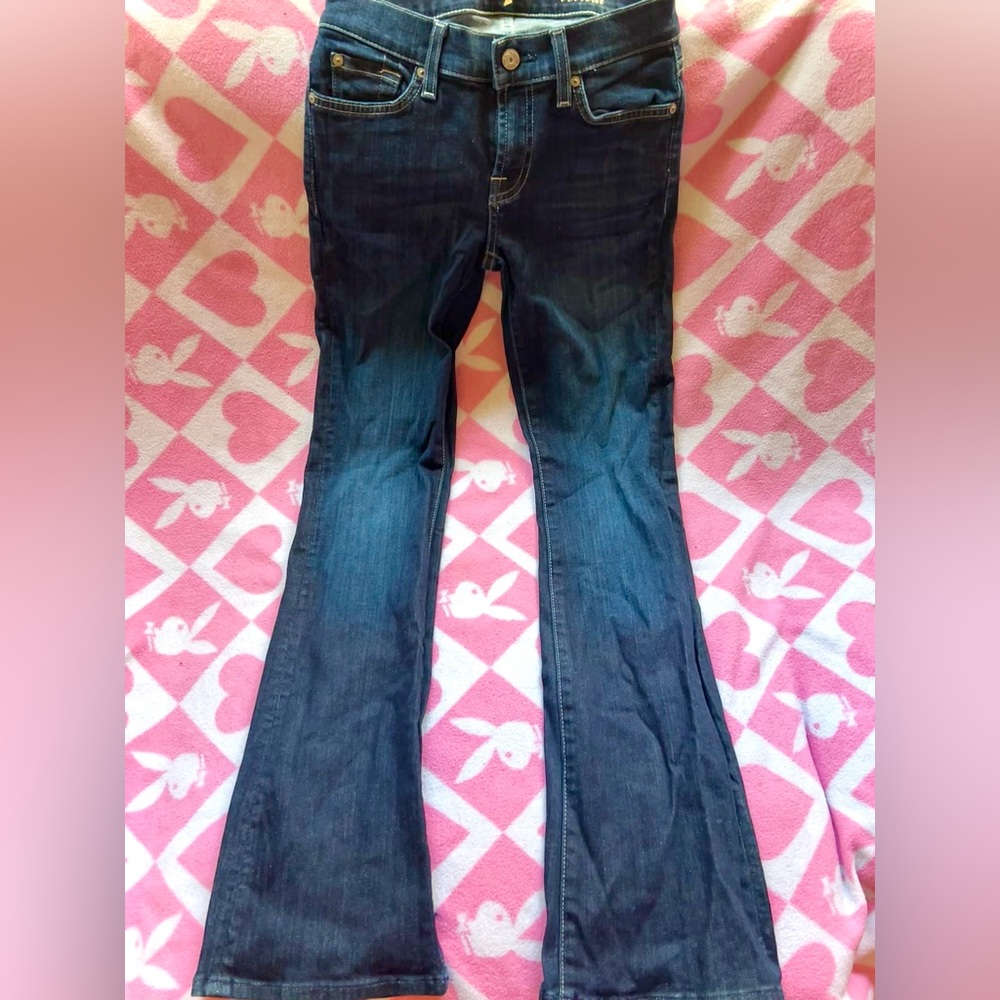 7 For All Mankind Dark Blue Bootcut Jeans Size 25